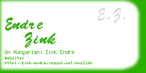 endre zink business card